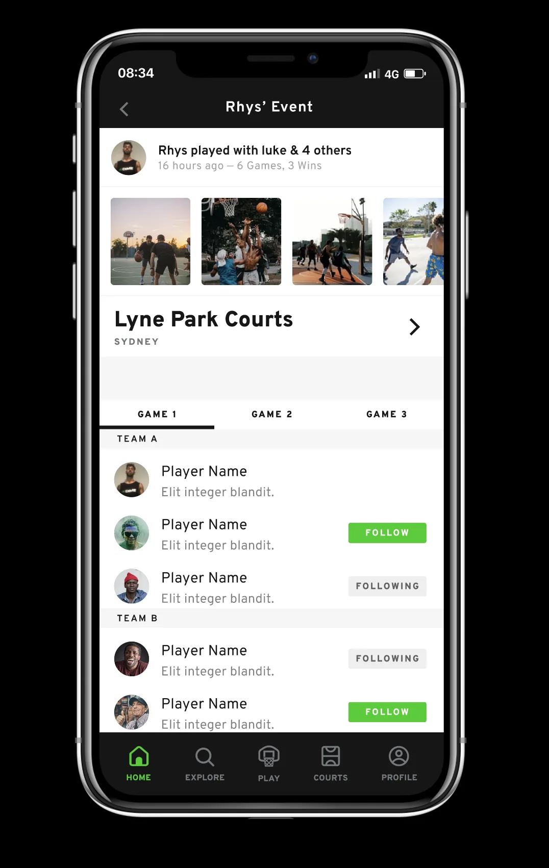 Court discovery — surface, hoops, access