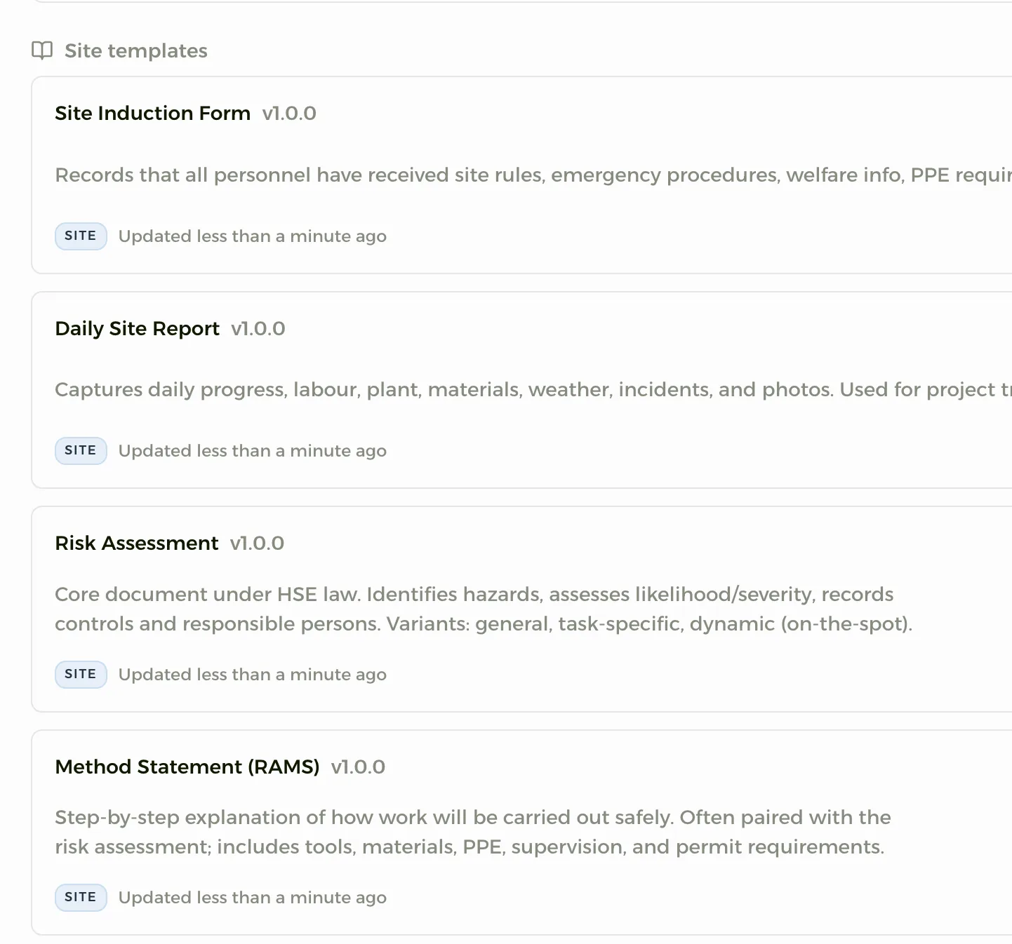 Dynamic forms — adapted per site, per requirement